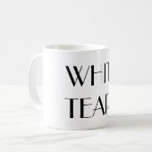 Le blanc déchire la tasse en texte de fantaisie (Devant gauche)