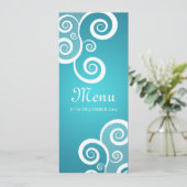 Le blanc élégant de menu de mariage tourbillonne (Debout devant)