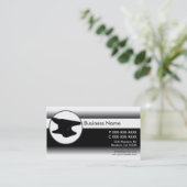 Le blanc noir se fanent les cartes de visite faits (Debout devant)