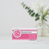 Le blanc rose se fanent des cartes de visite de (Debout devant)