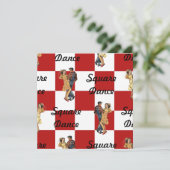 Le blanc rouge de rétro invitation de style a (Debout devant)