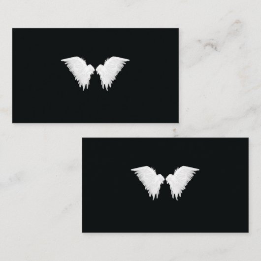 Le blanc s'envole des cartes de visite (Devant / Derrière)