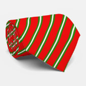 Le blanc vert rouge de Noël barre la cravate (Roulé)