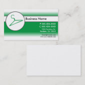 Le blanc vert se fanent des cartes de visite de (Devant / Derrière)