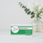 Le blanc vert se fanent des cartes de visite de (Debout devant)