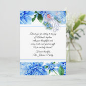 Le bleu baptismal de bébé fleurit le Merci (Debout devant)