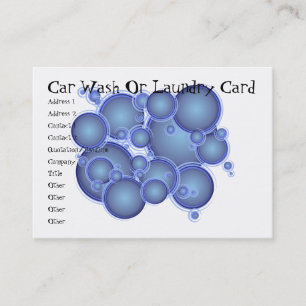 Le bleu bouillonne carte de station de lavage ou