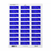 Le bleu comme les Étiquettes de adresse de la mer (Feuille entière)