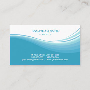 Le bleu d'Aqua ondule le carte de visite