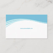 Le bleu d'Aqua ondule le carte de visite (Dos)