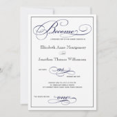 Le bleu de la marine devient un Faire-part de mari (Devant)