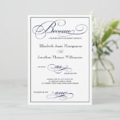 Le bleu de la marine devient un Faire-part de mari (Debout devant)