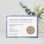 Le bleu et l'or kiddish de carte de Mitzvah de (Debout devant)