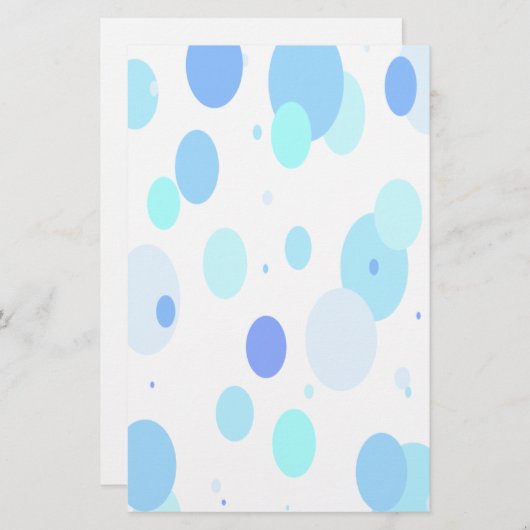 Le bleu fané bouillonne papeterie (Devant / Derrière)