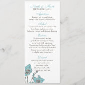 Le bleu fleurit des cartes de menu (Devant)