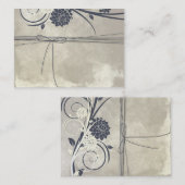 Le bleu fleurit le carte de visite (Devant / Derrière)