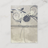 Le bleu fleurit le carte de visite (Dos)