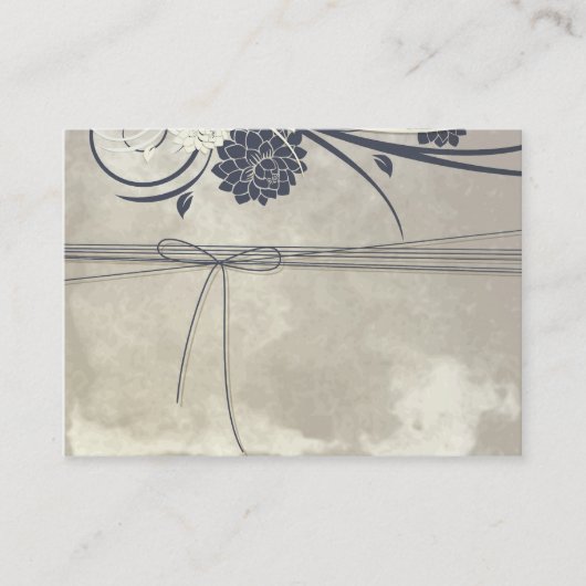 Le bleu fleurit le carte de visite (Devant)