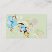 Le bleu fleurit le carte de visite (Dos)
