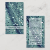 Le bleu miroite carte de visite scintillant de spa (Devant / Derrière)