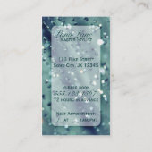 Le bleu miroite carte de visite scintillant de spa (Dos)