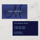 Le bleu ombrage les cartes de visite simples de (Devant / Derrière)