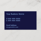 Le bleu ombrage les cartes de visite simples de (Dos)