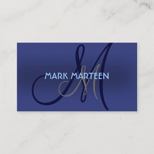 Le bleu ombrage les cartes de visite simples de (Devant)