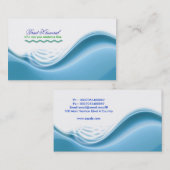 le bleu ondule le carte de visite (Devant / Derrière)