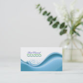 le bleu ondule le carte de visite (Debout devant)