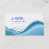 le bleu ondule le carte de visite (Dos)