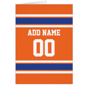 Le bleu orange folâtre le Jersey avec le nom et l