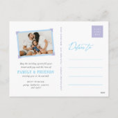 Le bleu ornemente la carte postale de vacances de (Dos)