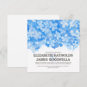 Le bleu royal fleurit des invitations de mariage (Devant / Derrière)