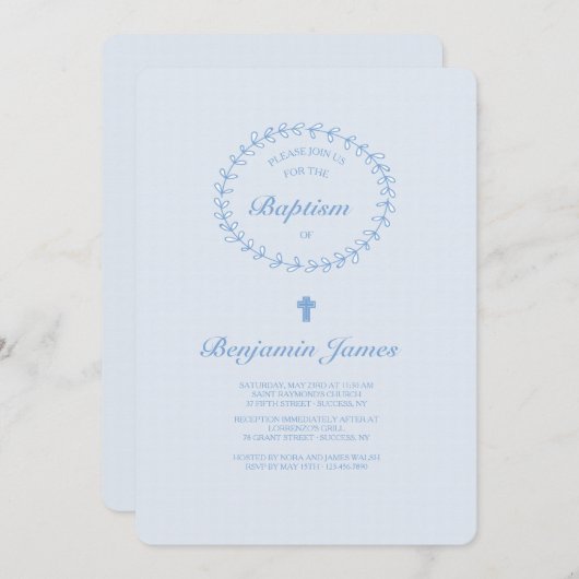 Le bleu s'embranche invitation (Devant / Derrière)