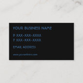 Le bleu simple se fanent des cartes de visite de (Dos)