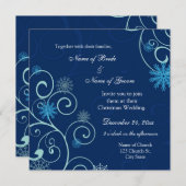 Le bleu tourbillonne des cartes de faire-part de (Devant / Derrière)