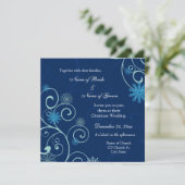 Le bleu tourbillonne des cartes de faire-part de (Debout devant)