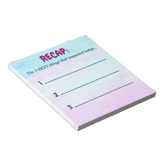 Le Bloc-notes des trois meilleures choses (Incliné)