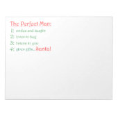 Le bloc-notes homme parfait (Devant)