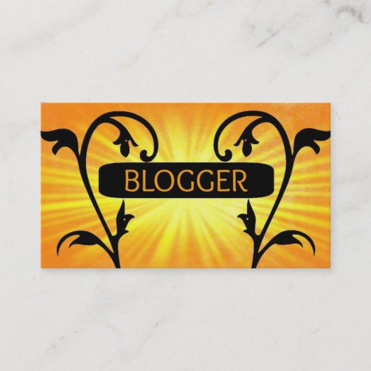 Le blogueur Sun Damask Carte de visite (Devant)