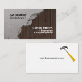 Le bois de ciment lambrisse la carte d'entreprise (Devant / Derrière)