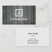 Le bois de nature barre le carte de visite (Devant / Derrière)