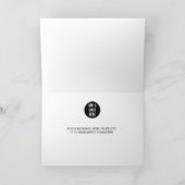 Le bois d'ébène barre le carte de remerciements (Intérieur)