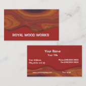 Le bois fonctionne les cartes de visite uniques (Devant / Derrière)