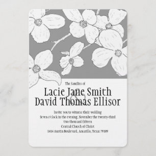 Le bois Vintage blanc sur le Faire-part de mariage