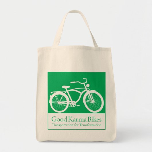 Le bon karma fait du vélo le sac d'épicerie (Devant)
