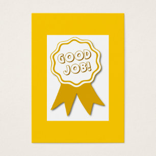 Le bon travail ! Carte de récompense