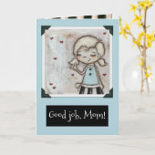 Le bon travail - carte du jour de mère (Fleur jaune)