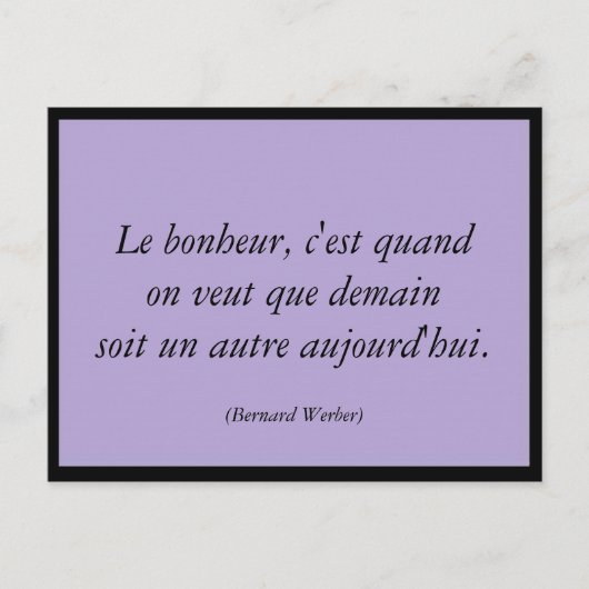 Le bonheur briefkaart (Voorkant)